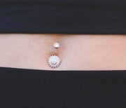 Round Tribal Belly Ring