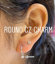 Round CZ Charm