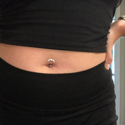 Five Stone Curve Reverse Belly Ring