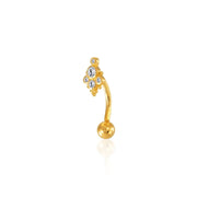 Cluster CZ Reverse  Belly Ring