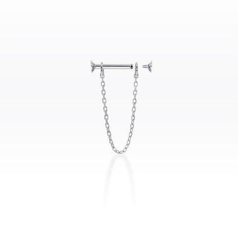 Cherry Blossom Flower Barbell Cartilage Chain