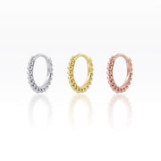 Round Dot Clicker Hoop Gold Plated
