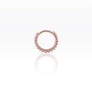 Round Dot Clicker Hoop Rose Gold Plated